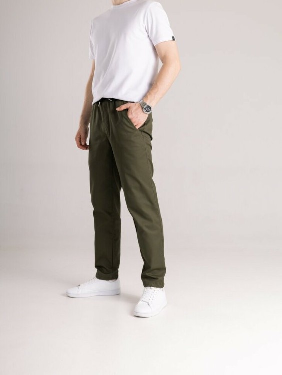 Котонові штани чоловічі весняні осінні хакі з кишенями Pobedov Step POB_00000007084