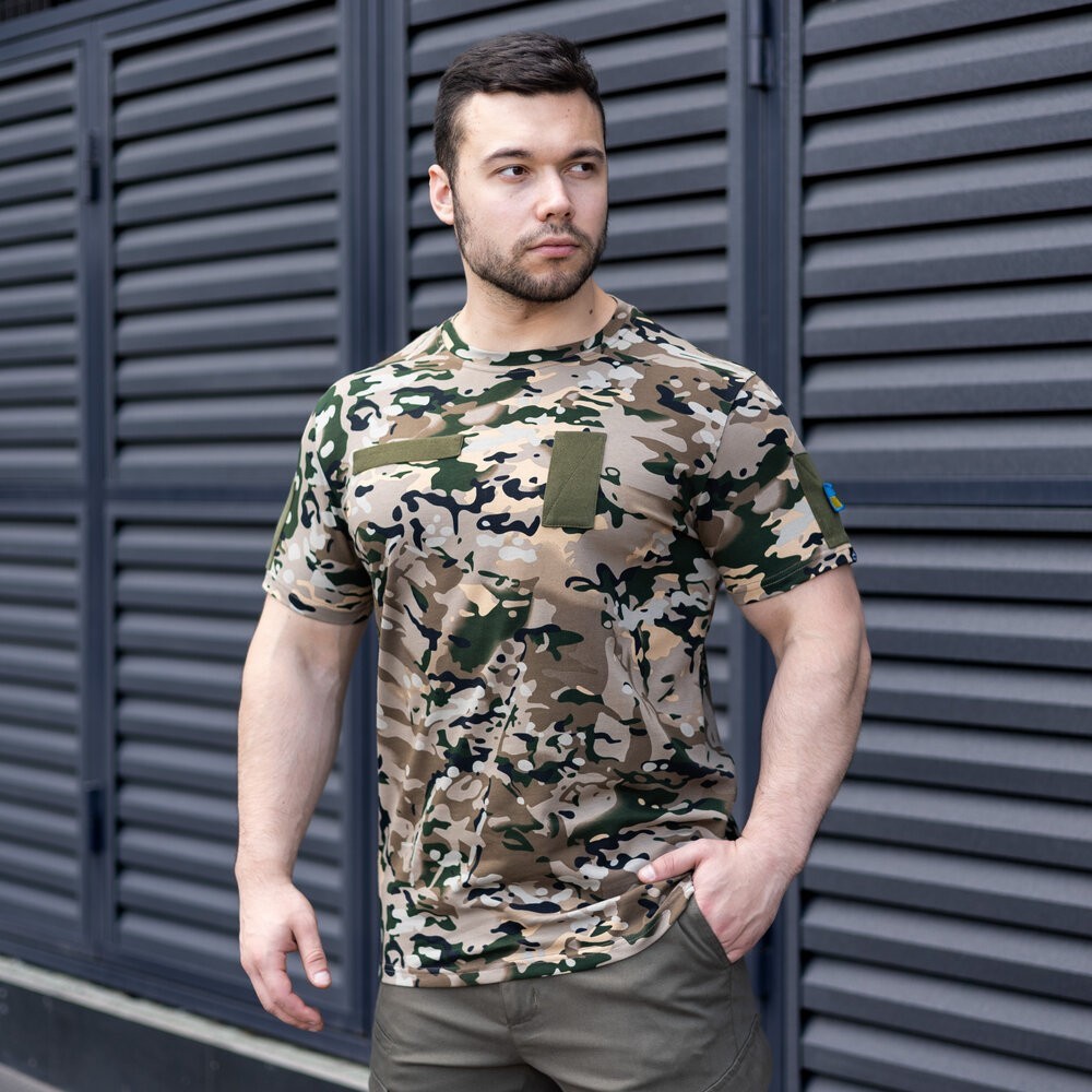 Футболка чоловіча однотонна Мультикам Pobedov Peremoga Військова POB_00000005362