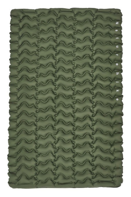 Матрац туристичний надувний двомісний  Naturehike CNK2550WS019, 200х125х6.5 см, зелений, для кемпінгу із мішком для надування FNR_6977465869593