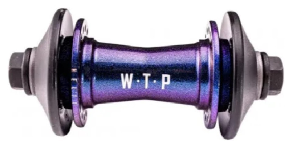 Втулка передняя WeThePeople HELIX Female Axle (на болтах 10мм) 36H с хабгардами перламутрово-фиолетовая VELD_4055822519700