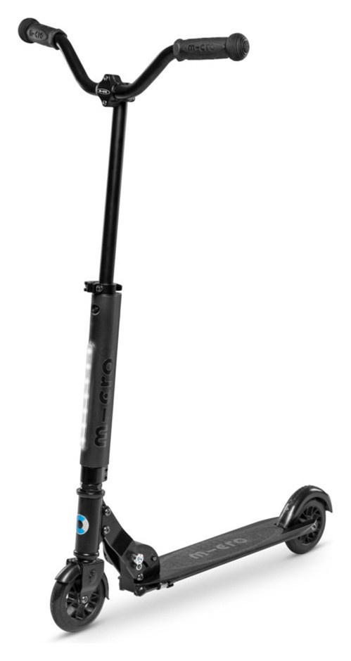 Самокат MICRO серії "Sprite Deluxe" – ЧОРНИЙ (до 100 kg, двоколісний, світло) SA0200
