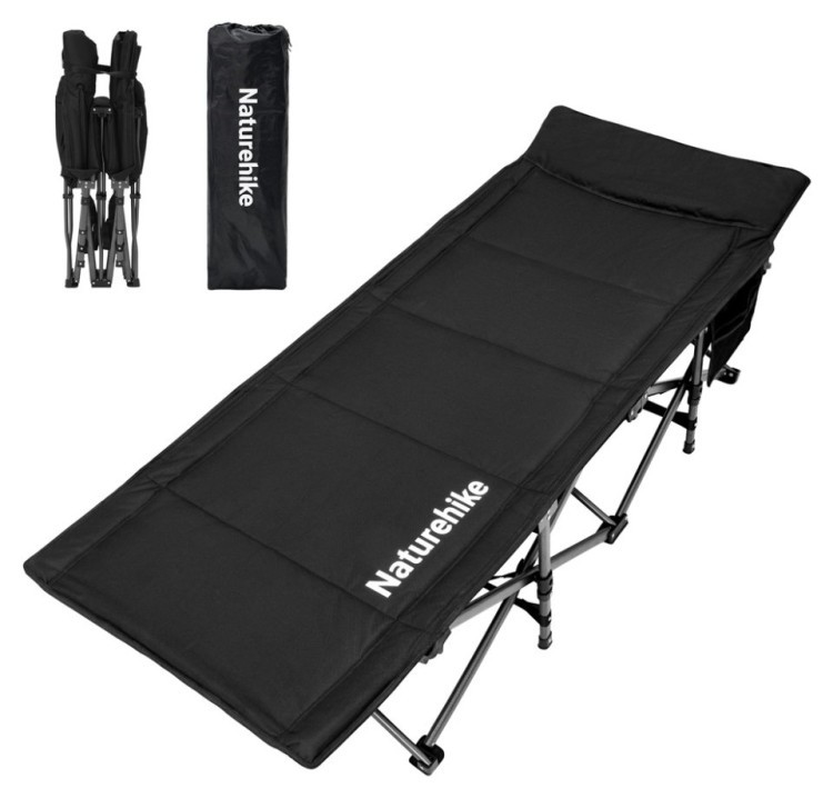 Ліжко складане Naturehike CNK2300WS010, Поліестер Oxford / залізо, чорний FNR_6976507665209