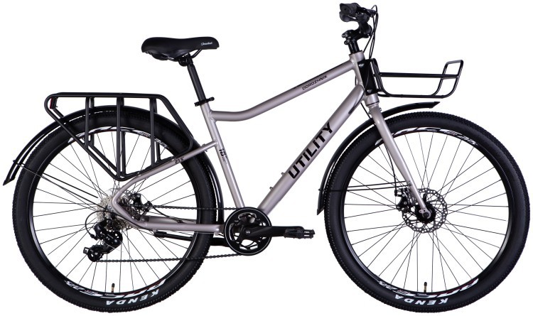 Велосипед AL 27.5" Dorozhnik UTILITY DD CS рама-18,5" серый 2025 OPS-D-27.5-005
