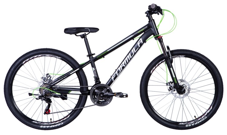 Велосипед 26" Formula MOTION 2024 (черно-зеленый (м)) OPS-FR-26-698