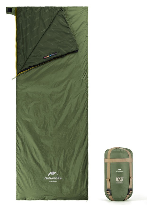 Спальний мішок Naturehike LW180 Mini NH21MSD04, лівий, темно-зелений FNR_6975641884347