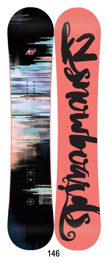 Сноуборд K2 FIRST LITE 146 Black/coral/multicolor (11B0025) RCH_20375