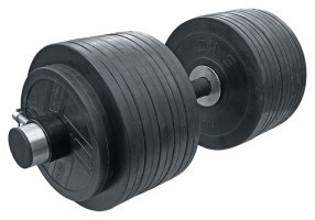 Гантели резиновые олимпийские RN-Sport на 62 кг.