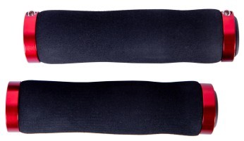 Грипсы 130мм Неопрен BEcool BC-GR6496 черный с красным замком AM (брендированная упаковка)