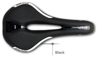 Сідло спортивне з отвором DDK 3737V 272*140 чорне з білим
