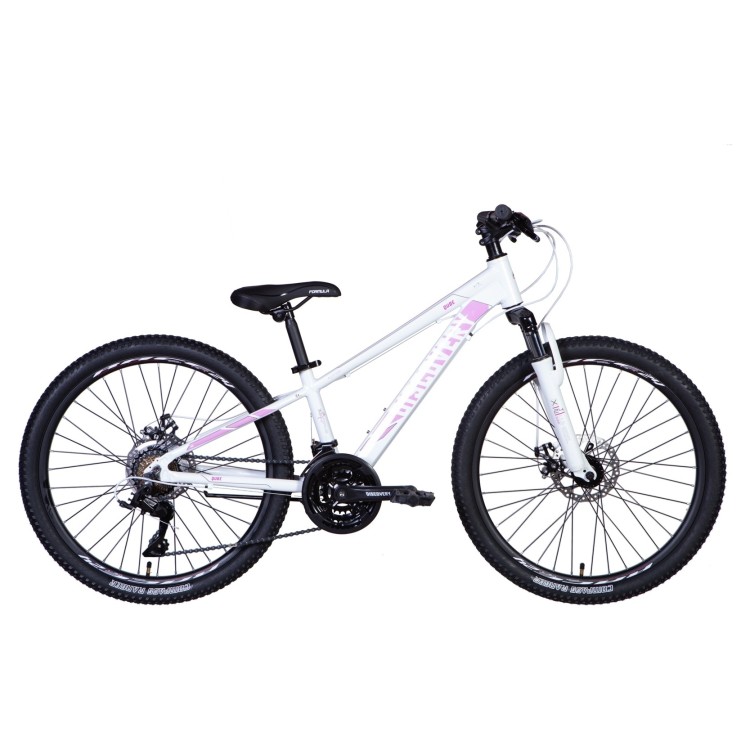 Велосипед AL 24" Discovery QUBE AM DD рама- " 2024 (бело-розовый (м)) OPS-DIS-24-341