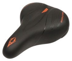 Сідло з замком 250*175 мм AZ-N101 чорний з помаранчевим
