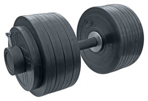 Гантели резиновые олимпийские RN-Sport на 51 кг.