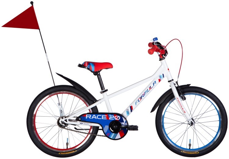 Велосипед ST 20" Formula RACE BH рама-10" белый с красным и синим 2025 OPS-FRK-20-225