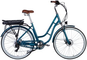 Велосипед з електроприводом 28" AL Dorozhnik eCORAL DD FR рама-19" 36B 12.5А*г 500Вт темно-бірюзовий YS 767 2025