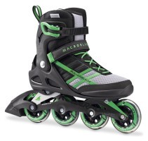 Роликовые коньки для взрослых Rollerblade MACROBLADE 84 ALU M 45.5 (12US) 300мм Black/green (07734600 T83) O
