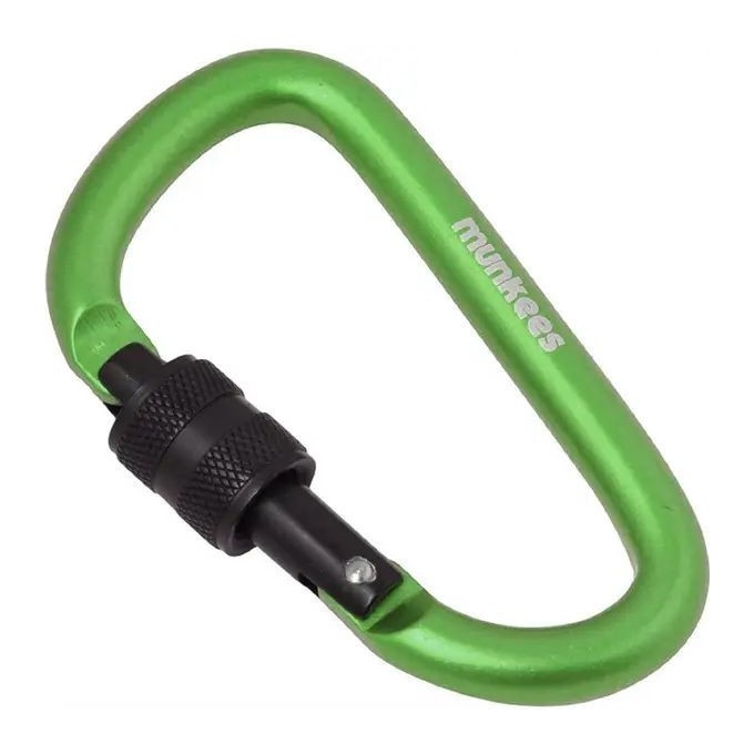 Munkees 3248 карабін D with Screw Lock 8 mm x 80 mm green green 3248-GG