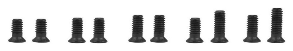 Набір чорних сталевих гвинтів для кліпс Civivi CA-12B