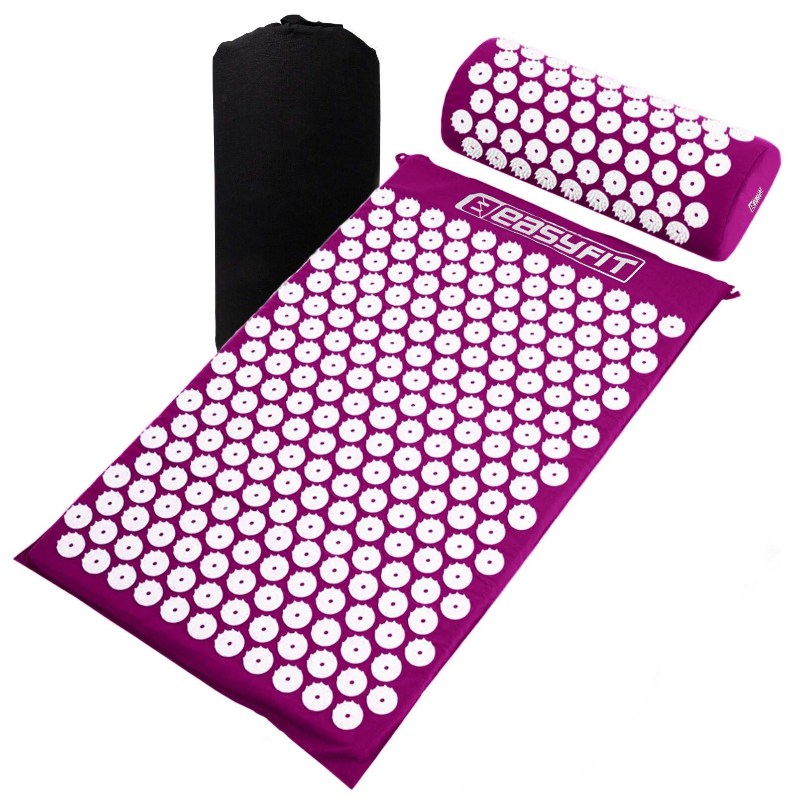 Массажный коврик Easyfit с подушкой (аппликатор Кузнецова) Фиолетовый EFIT_EF-2709-VW