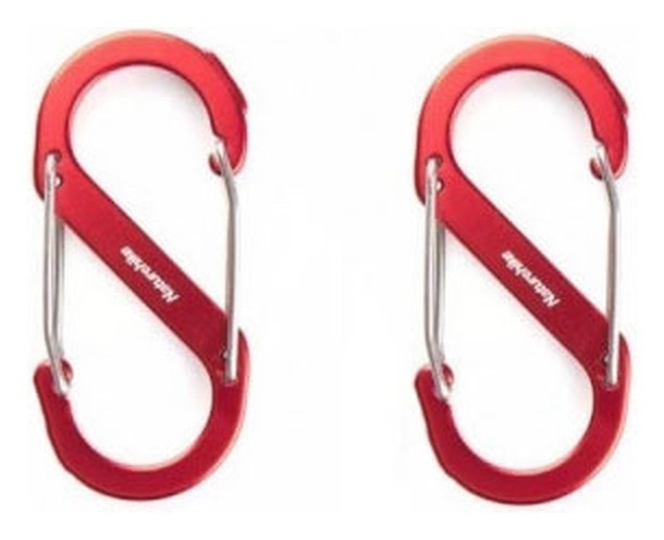 Карабін багатофункціональний Naturehike S-type NH20GS004, 50 мм, 2 шт, червоний FNR_6927595747117