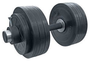 Гантели резиновые олимпийские RN-Sport на 41 кг.