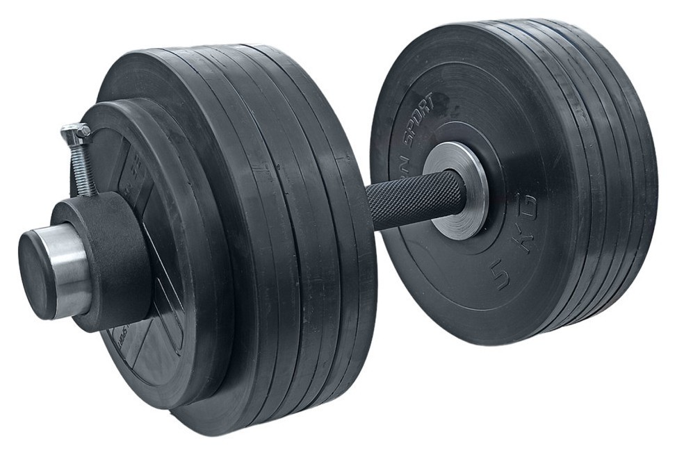 Гантели резиновые олимпийские RN-Sport на 41 кг. RNS_olimp_RNOD_41