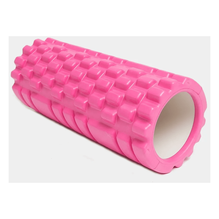 Валік масажний для тіла Bavar Sport 33 см рожевий принт 4581871