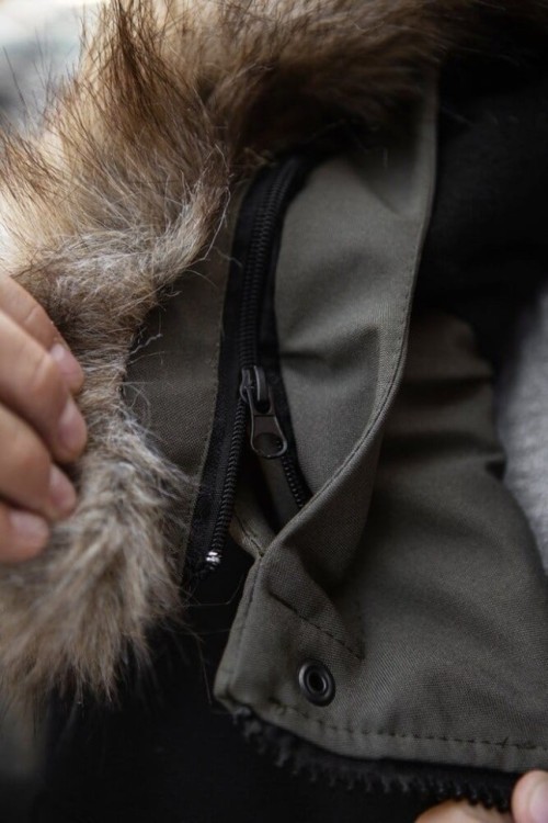 Парка чоловіча зимова середня на котоні з капюшоном Pobedov seniora udacha POB_00000007171