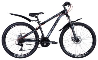 Велосипед ST 26" Discovery TREK AM DD рама- с крылом Pl 2024 (сірий (м))