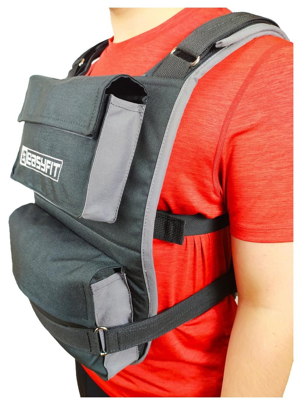 Жилет-утяжелитель EasyFit до 20 кг наборный с филлерами. EFIT_EF-WTV-200