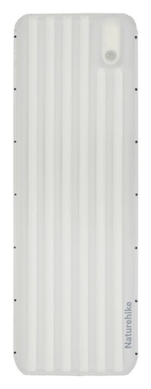 Матрац туристичний надувний одномісний Naturehike CNK2450WS034, 198х68х9.5 см, білий, для кемпінгу із мішком для надування FNR_6975641888048