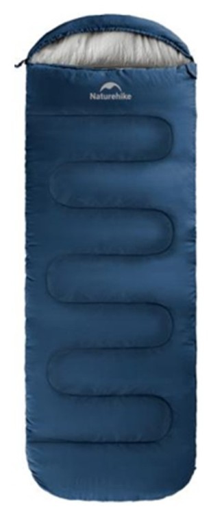 Спальник з капюшоном та закругленим дном Naturehike Y150 NH21MSD08 правий, темно-блакитний FNR_6976507663885