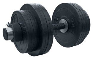 Гантели резиновые олимпийские RN-Sport на 36 кг.