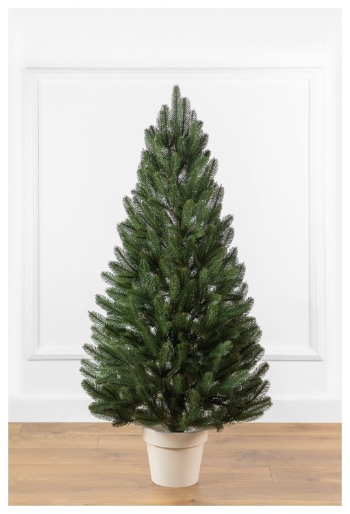 Елка литая "Лапландская" в горшке зеленая 5964802