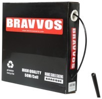 Сорочка гальмівного троса 50м BRAVVOS 5мм чорний бабіна в коробці
