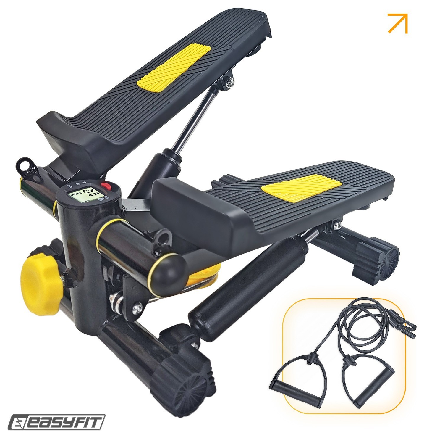 Степпер с эспандерами EasyFit Pace-A с прямым ходом EFIT_EF-0560-BK
