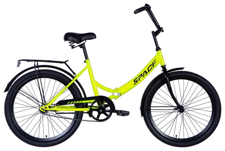 Велосипед ST 24" SPACE COMET BH рама-16" салатный 2024 крылья, крыло пер., крыло зад., подножка, звонок OPS-SP-24-017