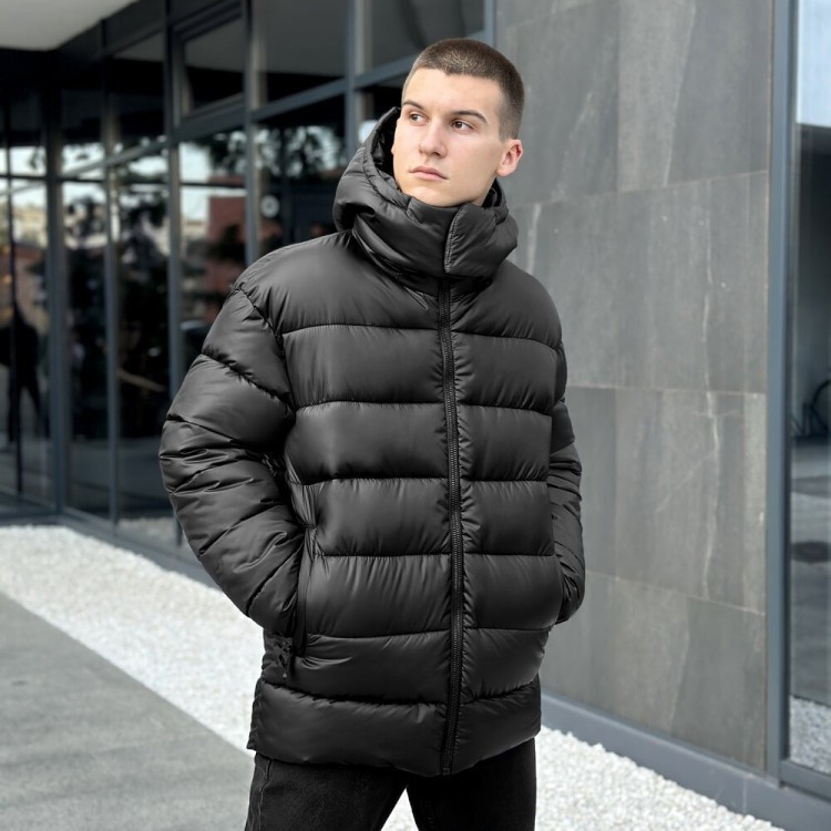 Чоловіча зимова куртка чорна Pobedov Snowfall POB_00000006641