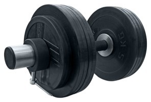 Гантели резиновые олимпийские RN-Sport на 31 кг.