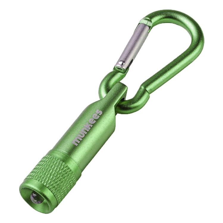 Munkees 1076 брелок-фонарик LED with Carabiner grass green 1076-GG