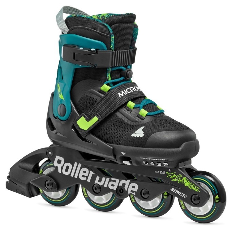 Ролики Rollerblade Microblade XT black-petrol green 86B0751520-NG02-28-32