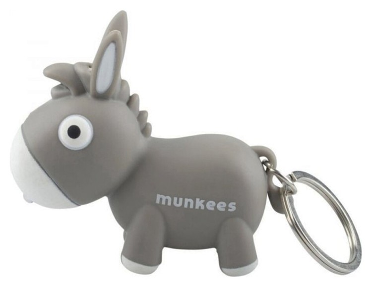 Munkees 1110 брелок-фонарик Donkey LED grey 1110-GY