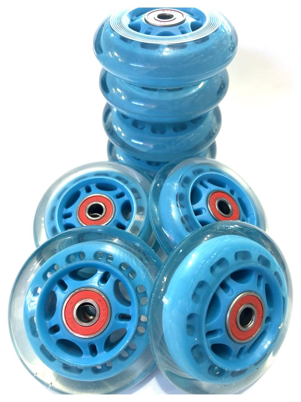 Набор колес для роликов 80мм (80мм), Bavar Sport (голубой) BVR_1322574