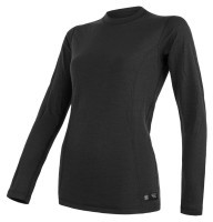 Термофутболка жіноча Sensor Merino DF LS black 15100029, SW11M-black-L