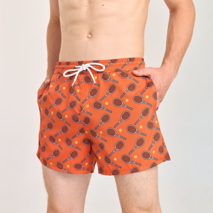 Принтовані чоловічі шорти для плавання Pobedov Pool day Тenis POB_00000009149