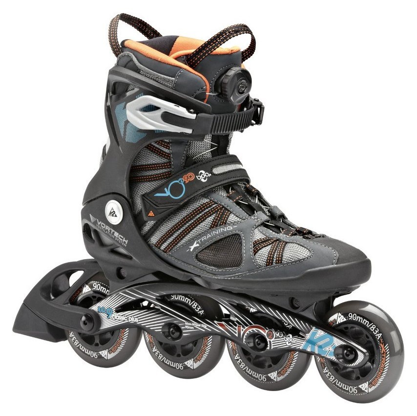 Роликові коньки для дорослих K2 VO2 90 BOA M 45 (11.5US) 295мм Black/grey/orange (3040009) RCH_22671