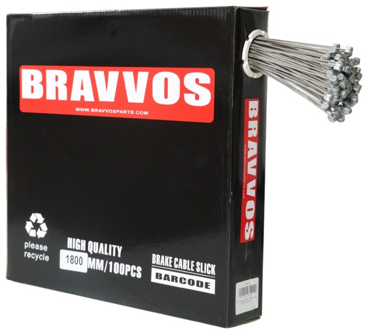 Трос тормозной нерж. 1800х1.5мм BRAVVOS 100 шт. TRB-017