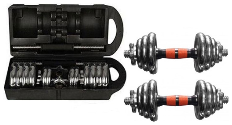 Гантели хромированные (разборные) 2*10=20кг Bavar Sport () BVR_181