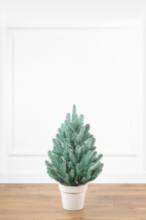 Елка литая "Лапландская" в горшке голубая 1105061