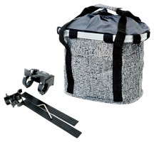 Велосумка корзина 30x25x25cmсм сірий з буквами BRAVVOS .