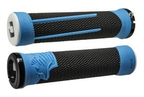 Грипсы ODI AG-2 Black/Blue w/ Black clamps (черно-синие с черными замками)